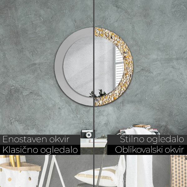 Round decorative mirror Lastric pattern