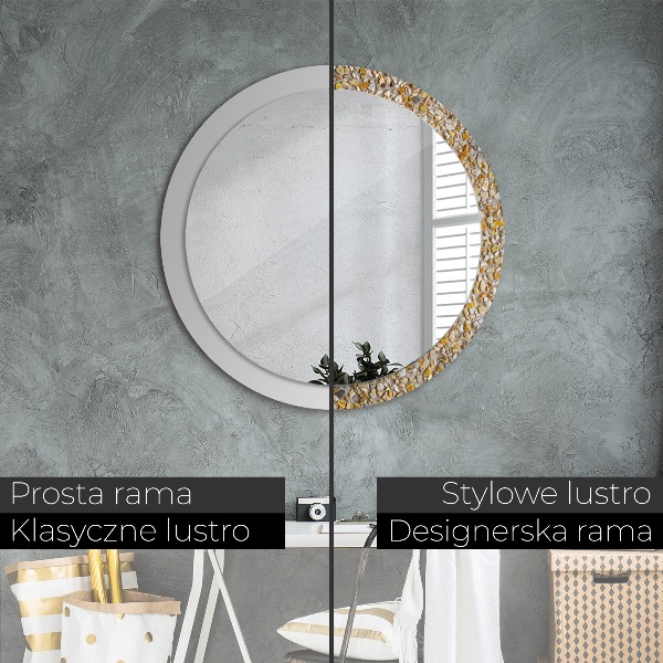 Round decorative mirror Lastric pattern