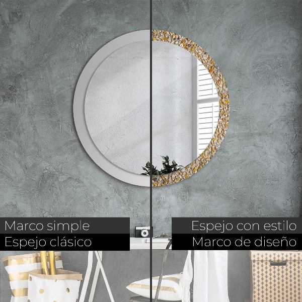 Round decorative mirror Lastric pattern
