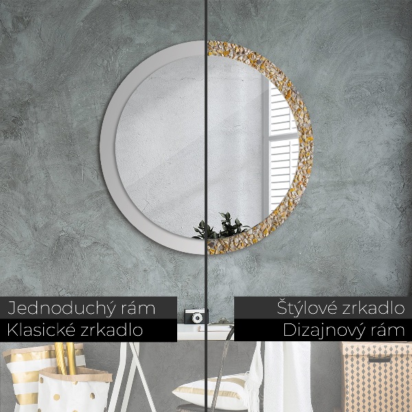Round decorative mirror Lastric pattern