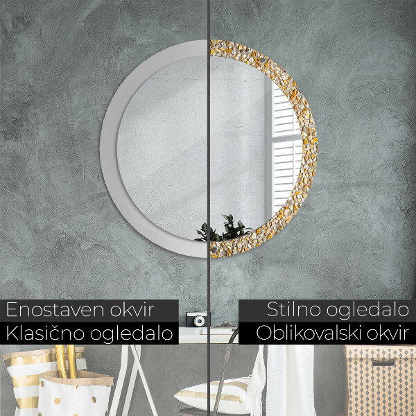 Round decorative mirror Lastric pattern