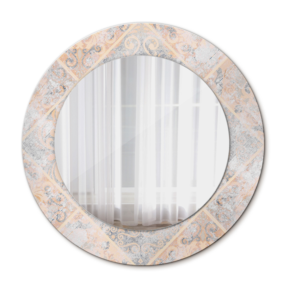 Round wall mirror decor Shabby mosaic