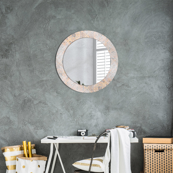 Round wall mirror decor Shabby mosaic