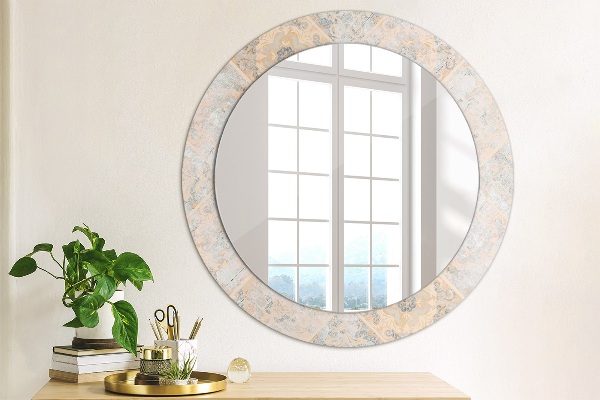 Round wall mirror decor Shabby mosaic