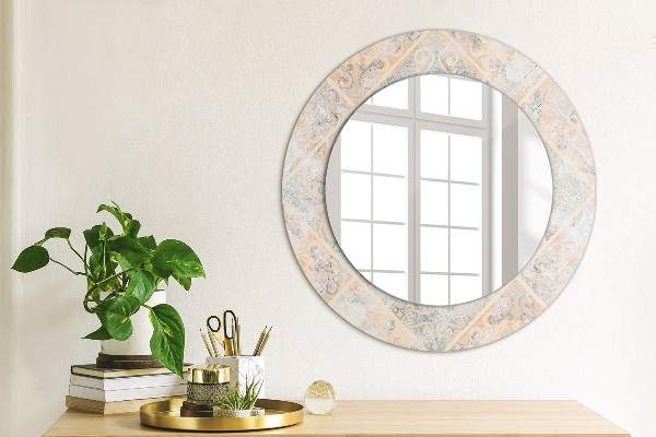 Round wall mirror decor Shabby mosaic