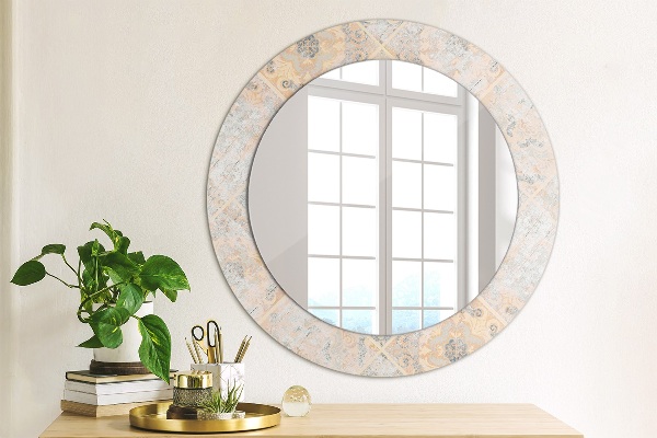 Round wall mirror decor Shabby mosaic