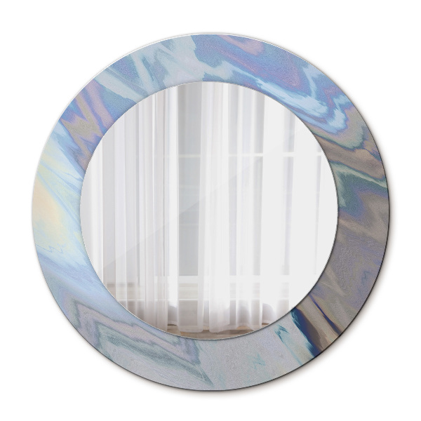 Round wall mirror decor Holographic texture