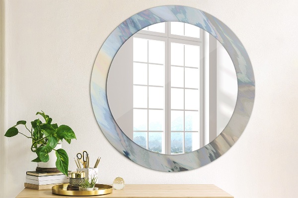 Round wall mirror decor Holographic texture