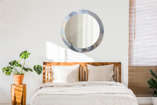 Round wall mirror decor Holographic texture