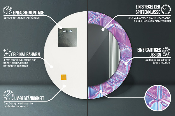 Round wall mirror decor Abstract surreal