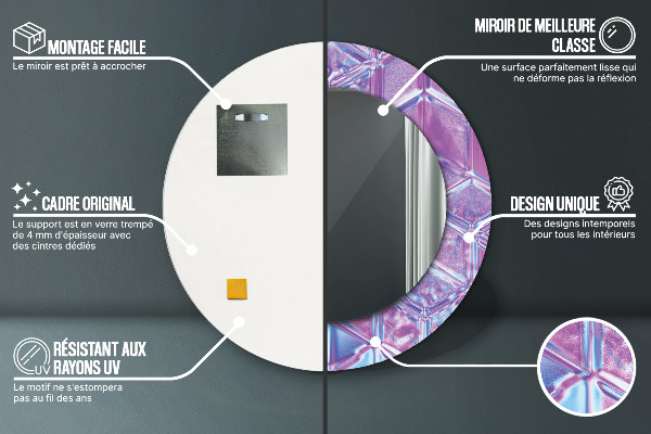 Round wall mirror decor Abstract surreal