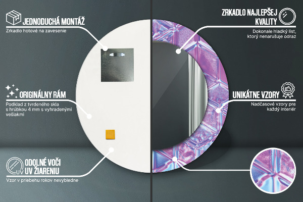 Round wall mirror decor Abstract surreal