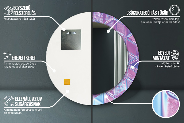 Round wall mirror decor Abstract surreal