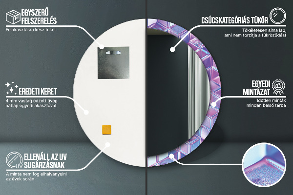 Round wall mirror decor Abstract surreal