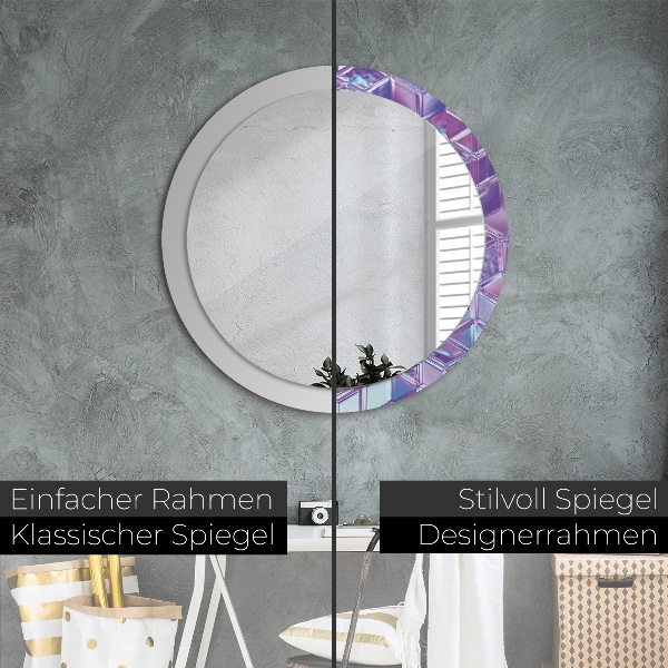 Round wall mirror decor Abstract surreal