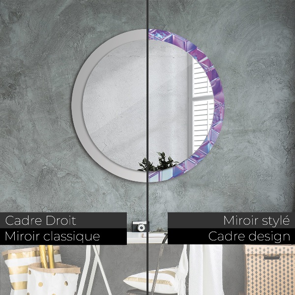 Round wall mirror decor Abstract surreal