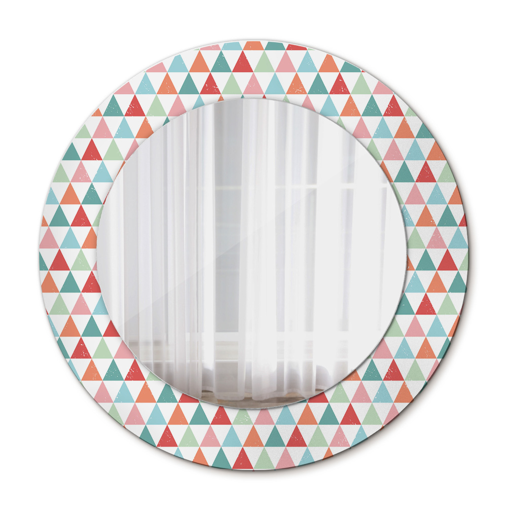 Round wall mirror decor Geometric pattern