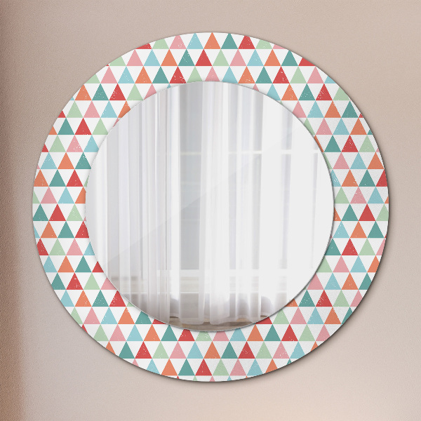 Round wall mirror decor Geometric pattern
