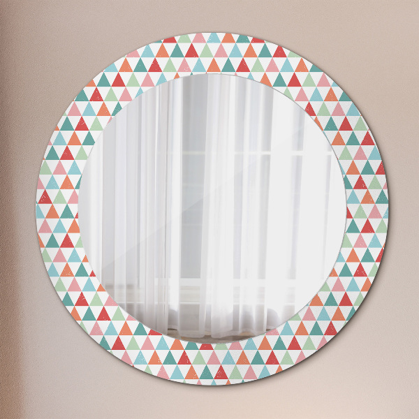 Round wall mirror decor Geometric pattern