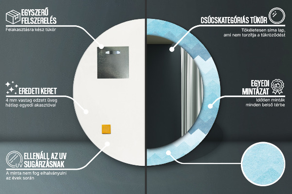 Round wall mirror decor Shoemaker's pattern