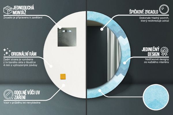 Round wall mirror decor Shoemaker's pattern