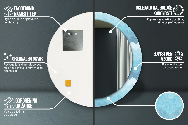 Round wall mirror decor Shoemaker's pattern