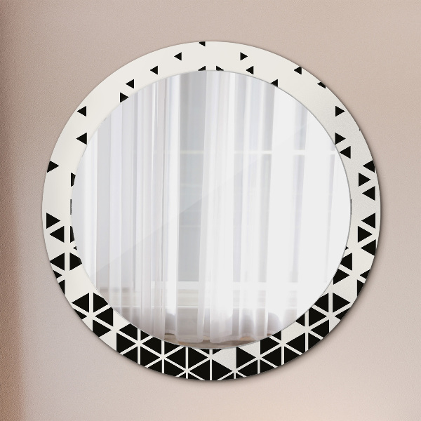 Round wall mirror decor Abstract geometric