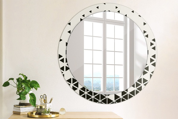 Round wall mirror decor Abstract geometric