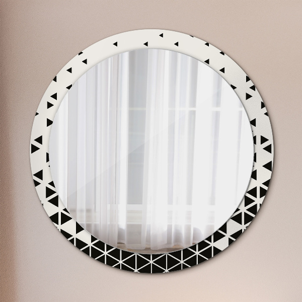 Round wall mirror decor Abstract geometric