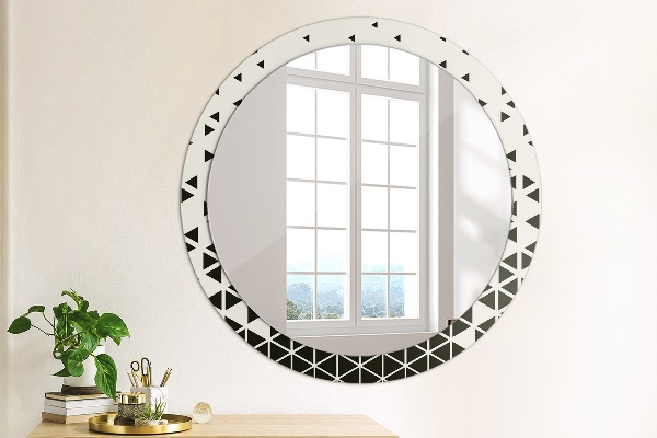 Round wall mirror decor Abstract geometric