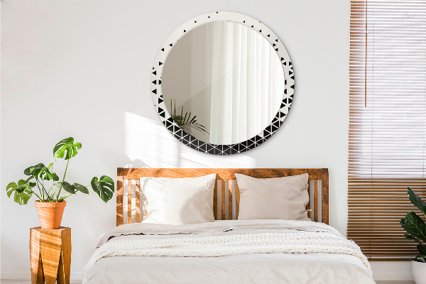 Round wall mirror decor Abstract geometric