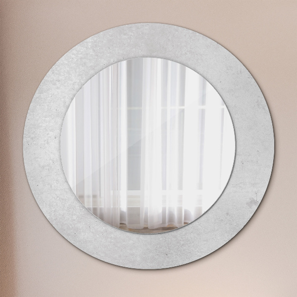 Round printed mirror Concrete texture