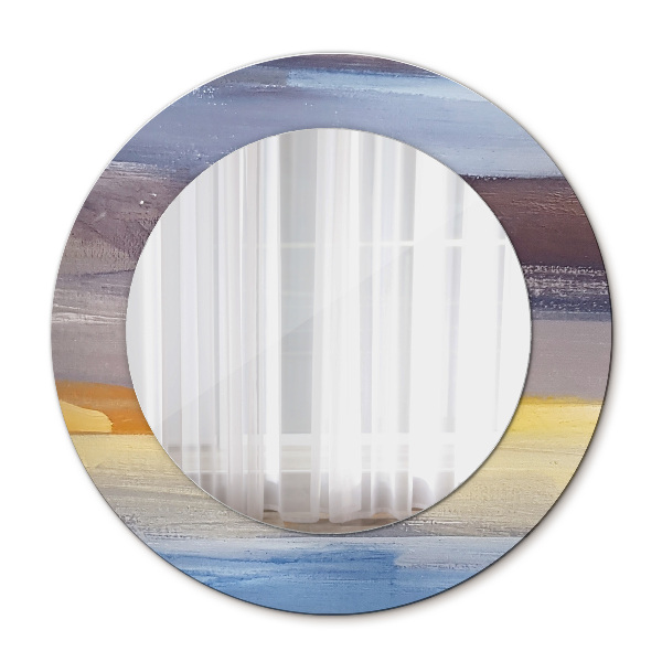 Round decorative mirror Abstract picture