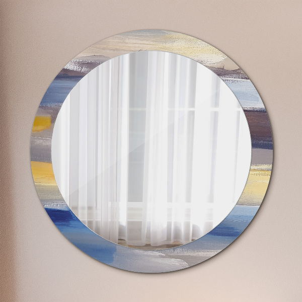 Round decorative mirror Abstract picture