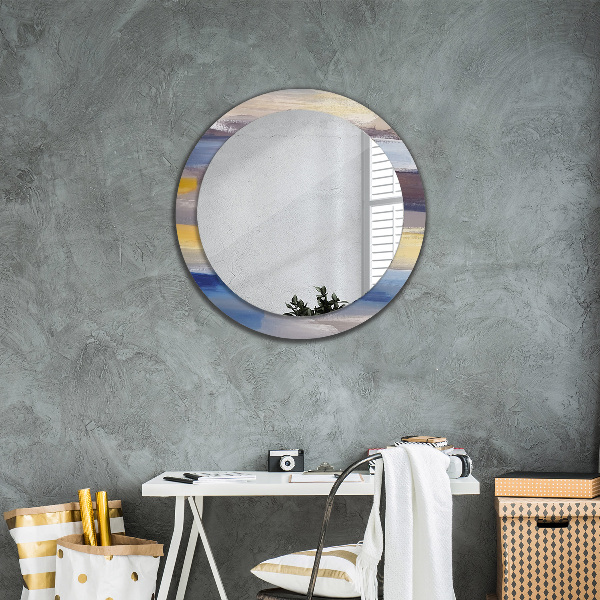 Round decorative mirror Abstract picture