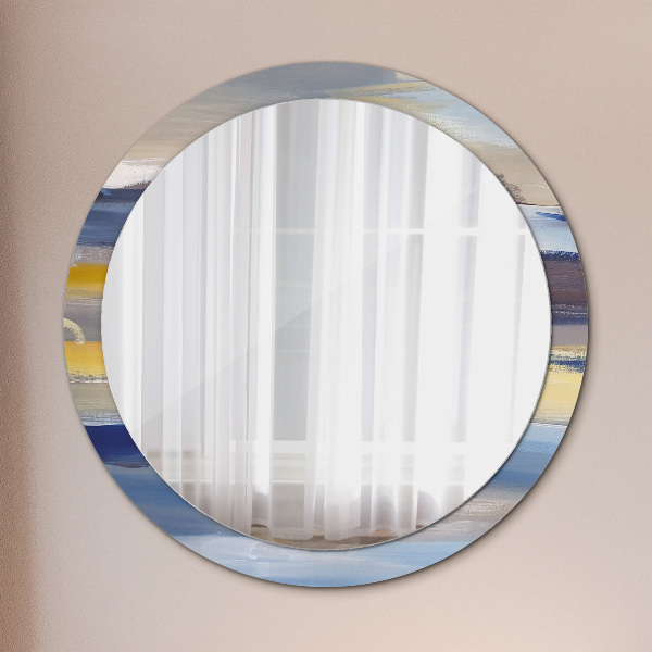 Round decorative mirror Abstract picture