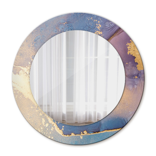 Round wall mirror decor Marble stone