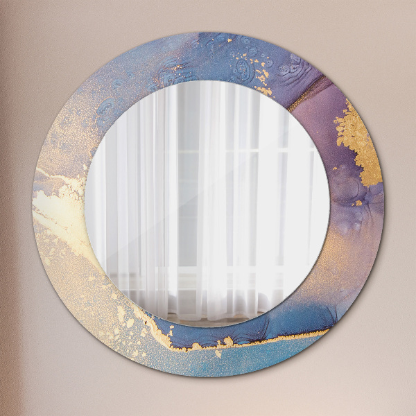 Round wall mirror decor Marble stone