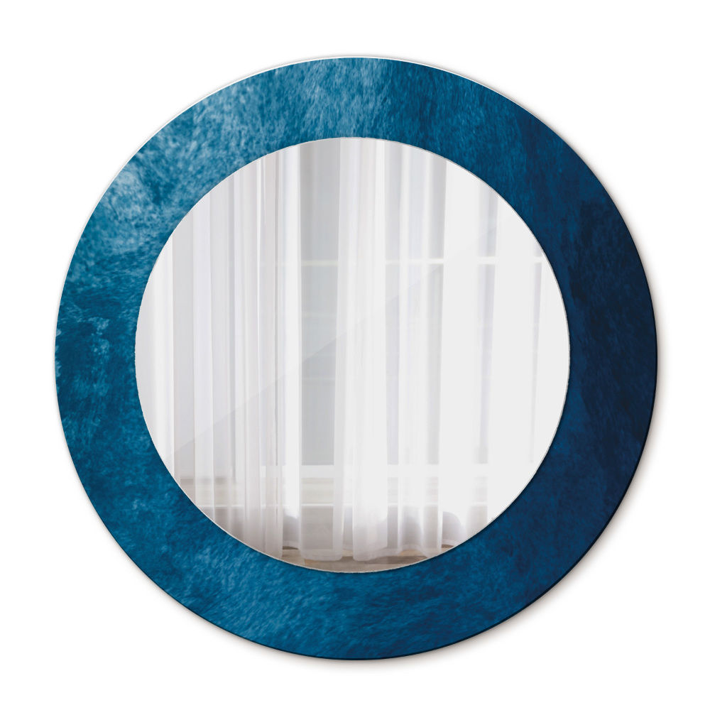 Round mirror frame with print Abstract art