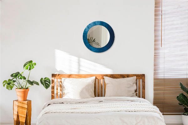 Round mirror frame with print Abstract art