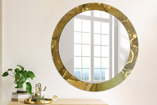 Round decorative mirror Metallic vortices