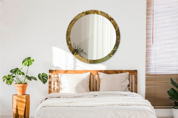 Round decorative mirror Metallic vortices