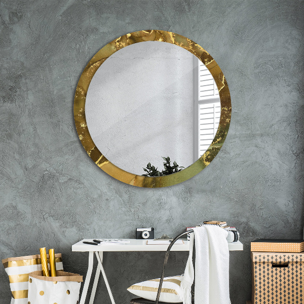 Round decorative mirror Metallic vortices