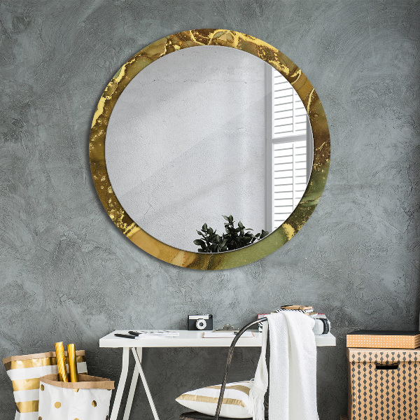 Round decorative mirror Metallic vortices