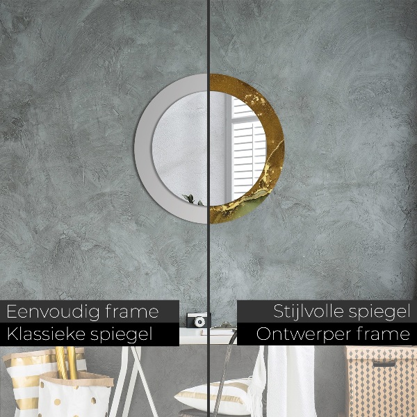 Round decorative mirror Metallic vortices
