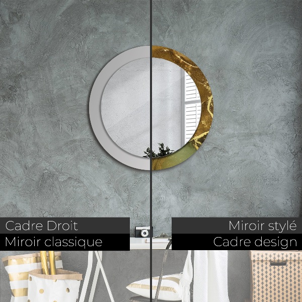 Round decorative mirror Metallic vortices