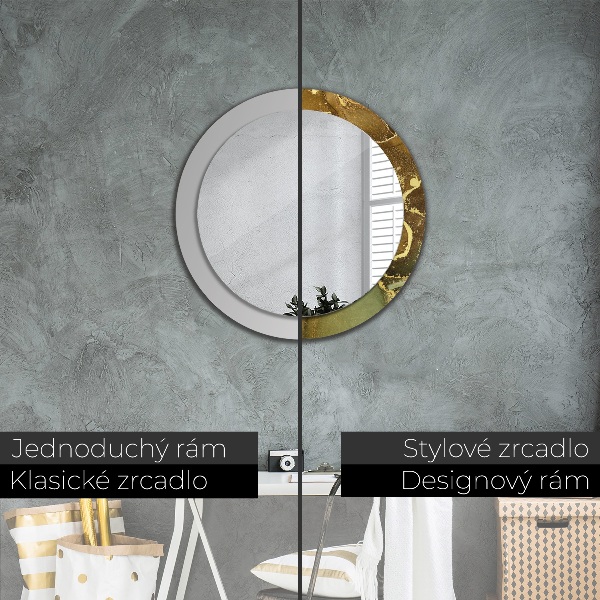 Round decorative mirror Metallic vortices