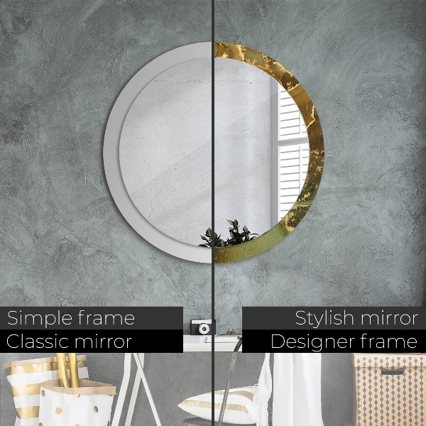 Round decorative mirror Metallic vortices