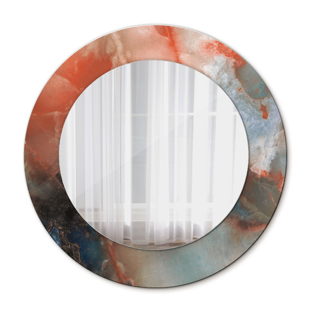 Round wall mirror decor Onyx marbles