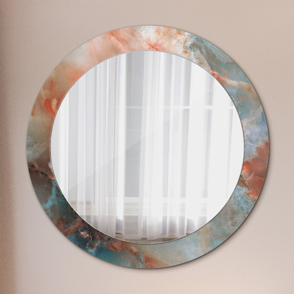 Round wall mirror decor Onyx marbles